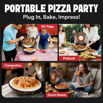 ⏰️Last Day Flash Sale🔥800° Countertop Brick Pizza Oven