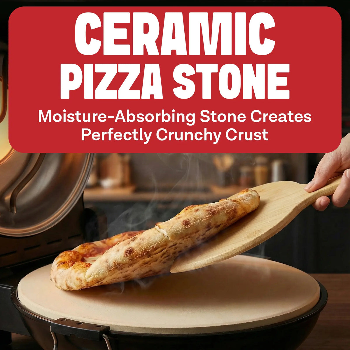 ⏰️Last Day Flash Sale🔥800° Countertop Brick Pizza Oven
