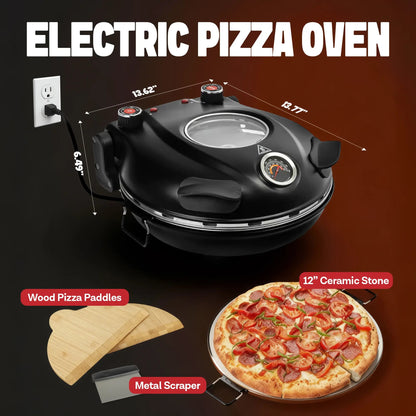 ⏰️Last Day Flash Sale🔥800° Countertop Brick Pizza Oven