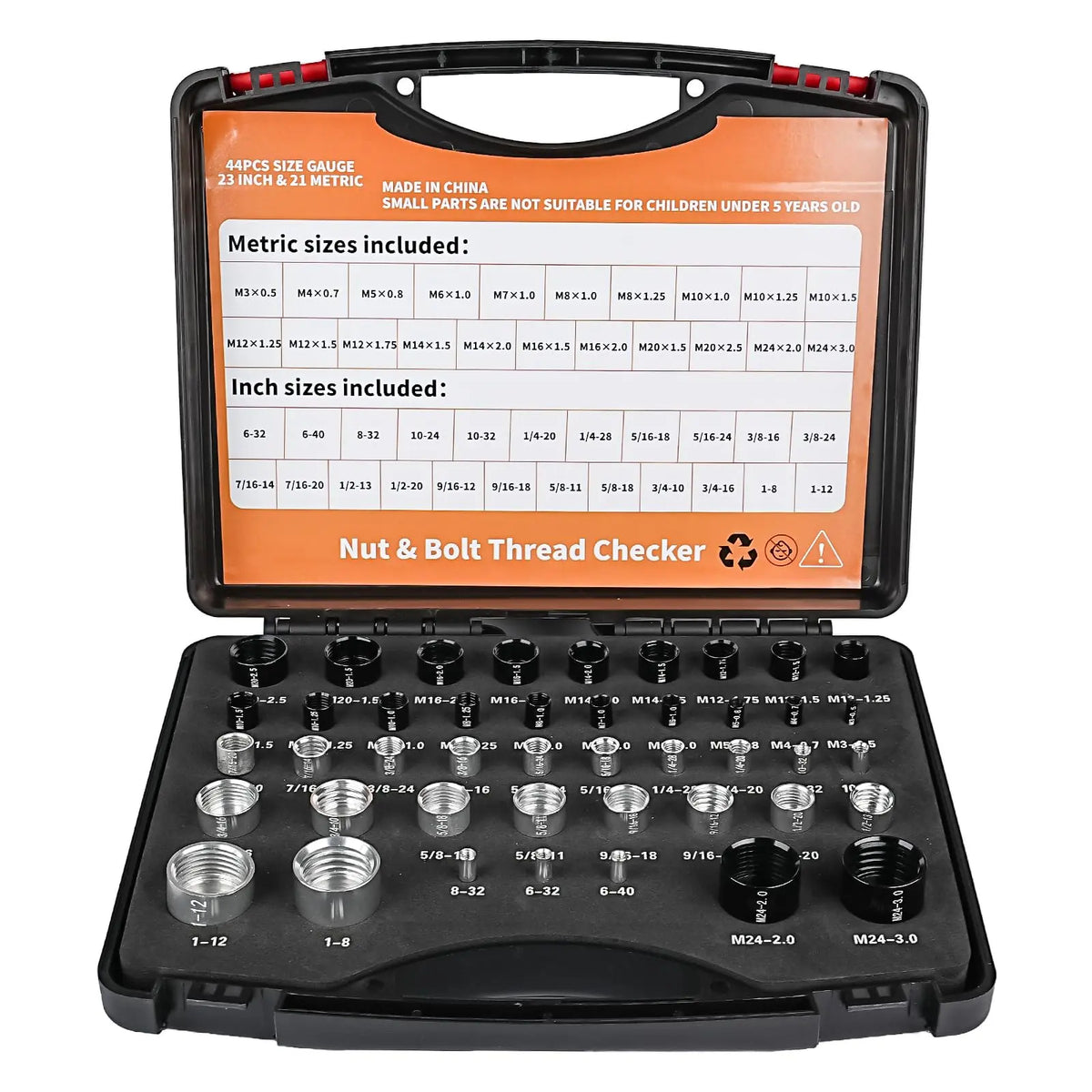 🔥26/44PCS Nut and Bolt Thread Checker🔩