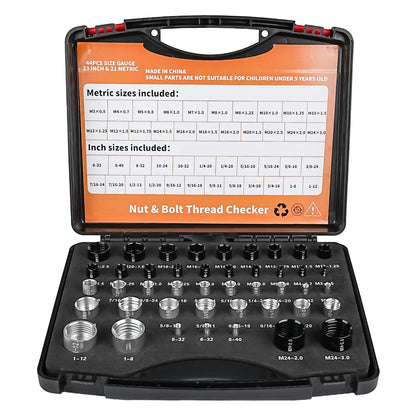 🔥26/44PCS Nut and Bolt Thread Checker🔩