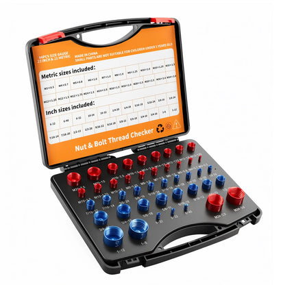 🔥26/44PCS Nut and Bolt Thread Checker🔩