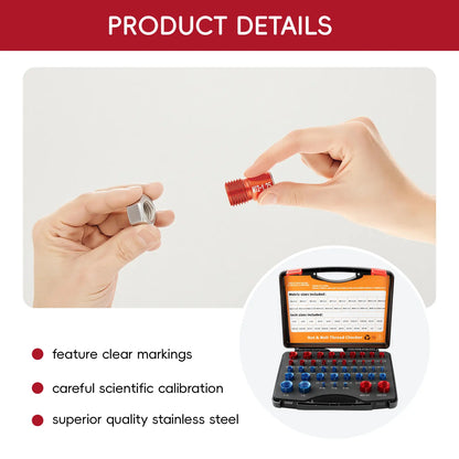 🔥26/44PCS Nut and Bolt Thread Checker🔩