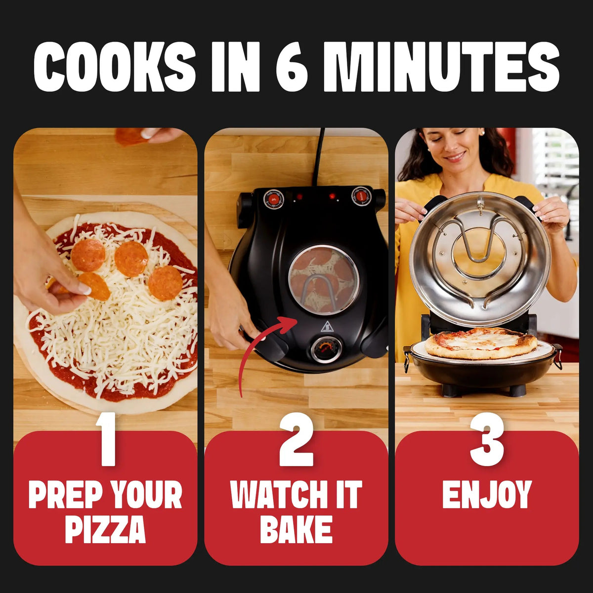 ⏰️Last Day Flash Sale🔥800° Countertop Brick Pizza Oven