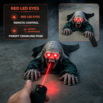 🎃Last Day Flash Sale🔥Halloween Scary Yard Decorations, Electric Crawling Ghost Horror Voice Skeleton