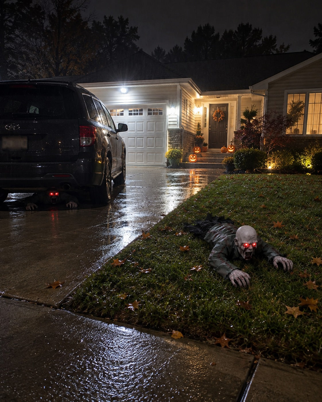🎃Last Day Flash Sale🔥Halloween Scary Yard Decorations, Electric Crawling Ghost Horror Voice Skeleton