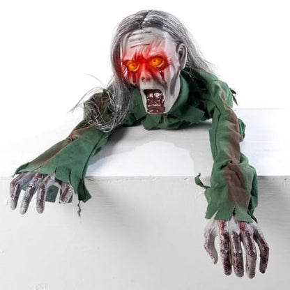 🎃Last Day Flash Sale🔥Halloween Scary Yard Decorations, Electric Crawling Ghost Horror Voice Skeleton