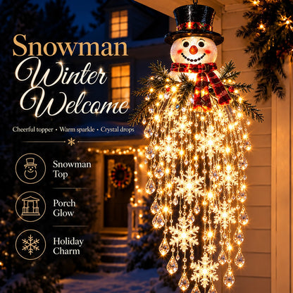 🎁Last Day 50% OFF✨Crystal Falls Christmas Lights—Hanging Snowflakes and Crystal LED Porch Decorations ❄️
